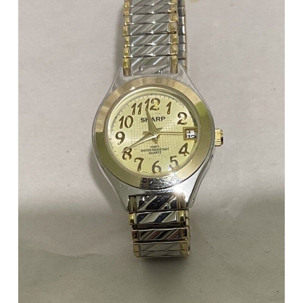 Sharp Shp2040 Womens Watch Stretch Band New Battery